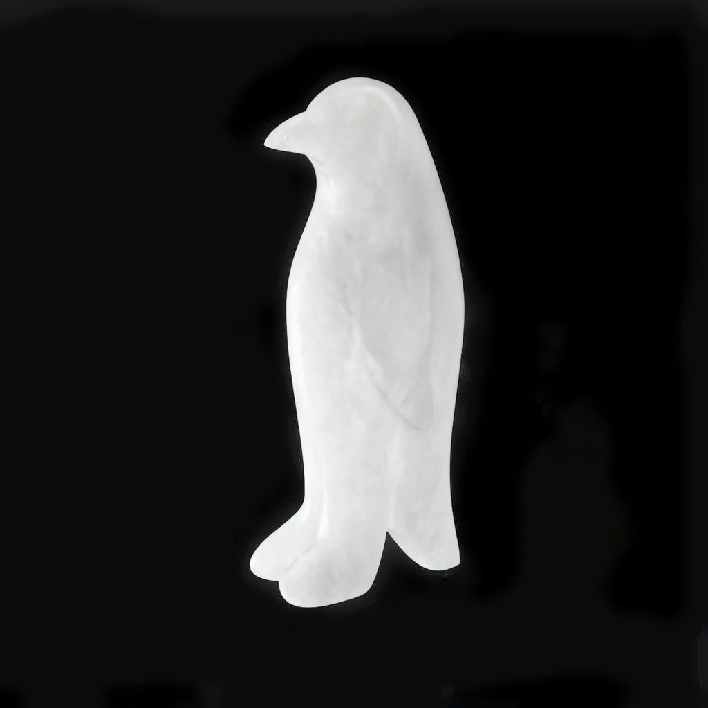 Penguroo® Gifts Inc. white alabaster penguin carving kit for kids, includes pre-shaped form and tools.