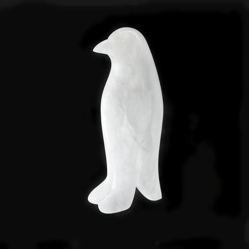 Penguroo® Gifts Inc. white alabaster penguin carving kit for kids, includes pre-shaped form and tools.