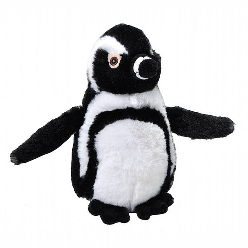 Penguroo® Gifts Inc. black and white plush penguin toy, 8 inches, soft and cuddly, perfect for children.