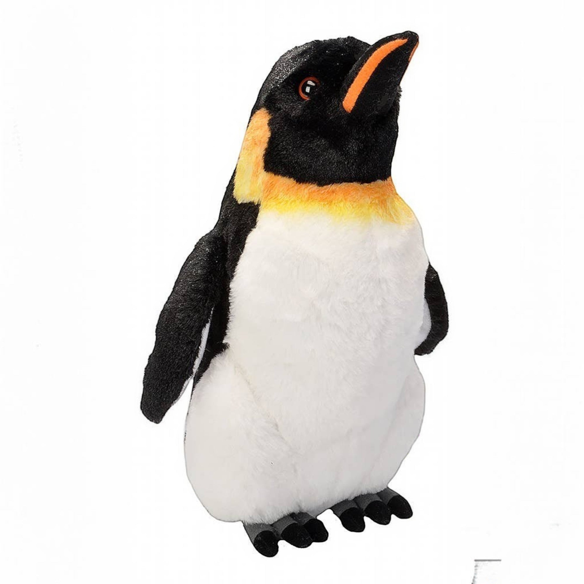 Penguroo® Gifts Inc. Emperor Penguin plush toy with black, white, and orange markings, realistic details, and soft fur.
