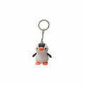Penguroo® Gifts Inc. black and white penguin charm keychain with orange beak and feet. 1.75 inches.