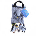 Penguroo® Gifts Inc. Polybag Zip Penguin Collection toy set featuring 5 realistic penguin figures in a clear zippered bag.