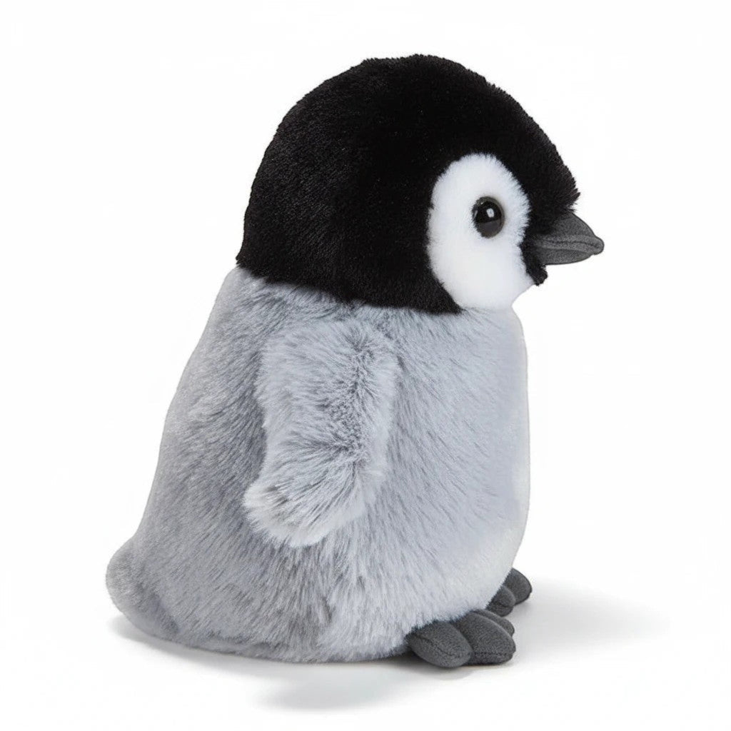 Penguroo® Gifts Inc. plush penguin stuffed animal toy, black and grey, soft, realistic design, perfect for cuddles and play.