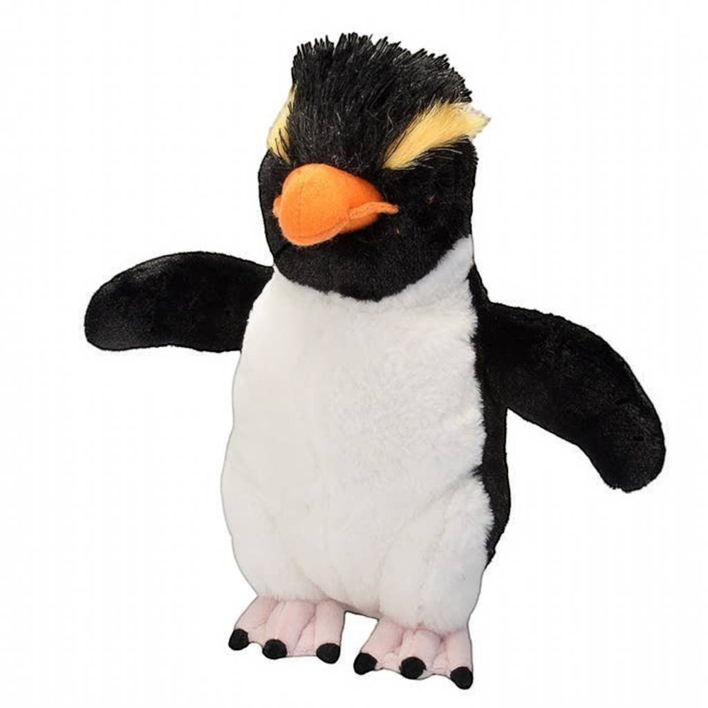 Penguroo® Gifts Inc. plush penguin stuffed animal toy with black and white body, orange beak, and yellow crest.